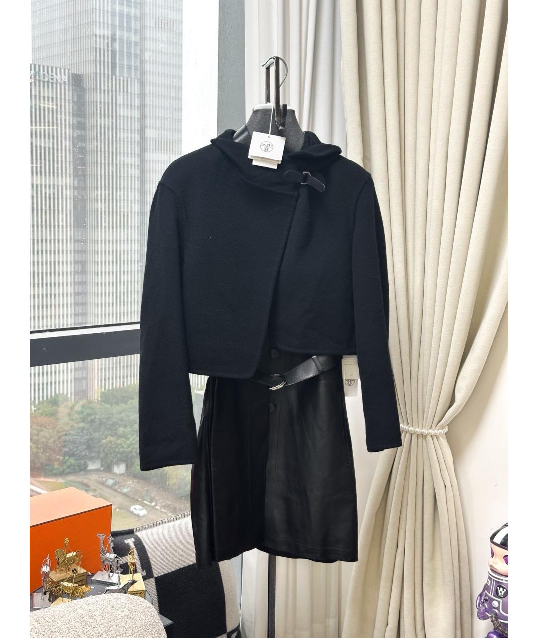 HERMES Черная дубленка, фото 7