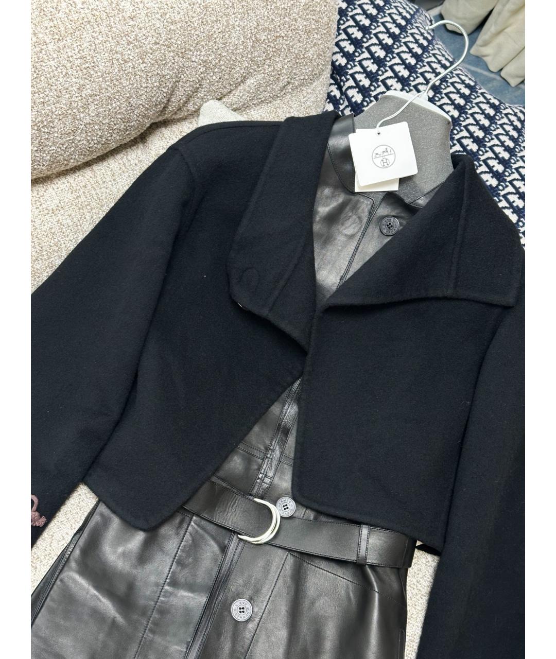 HERMES Черная дубленка, фото 3
