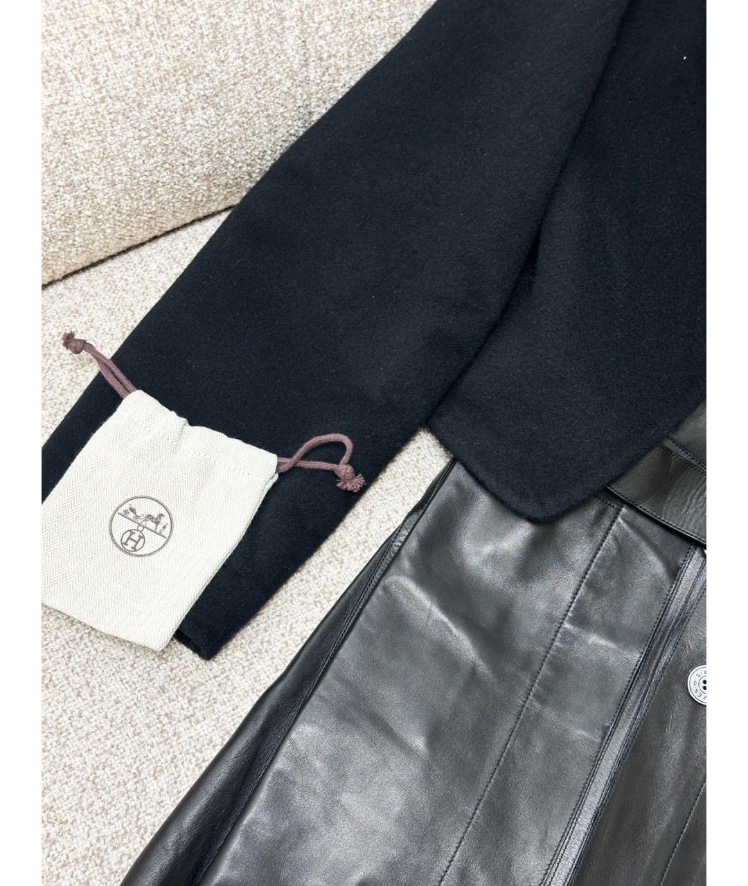 HERMES Черная дубленка, фото 4