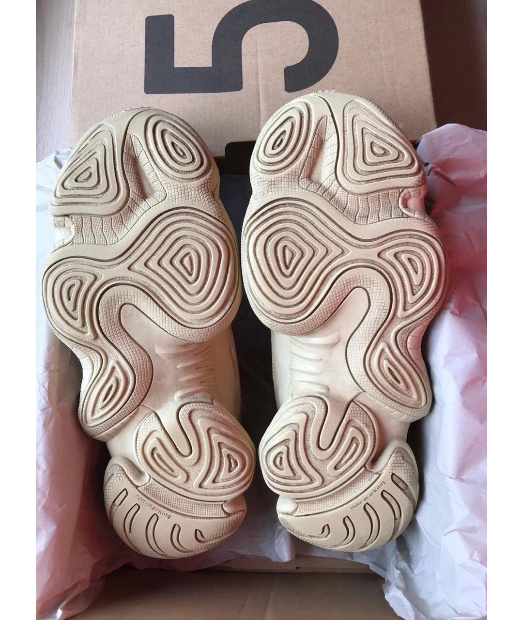 ADIDAS YEEZY Бежевые замшевые кроссовки, фото 3