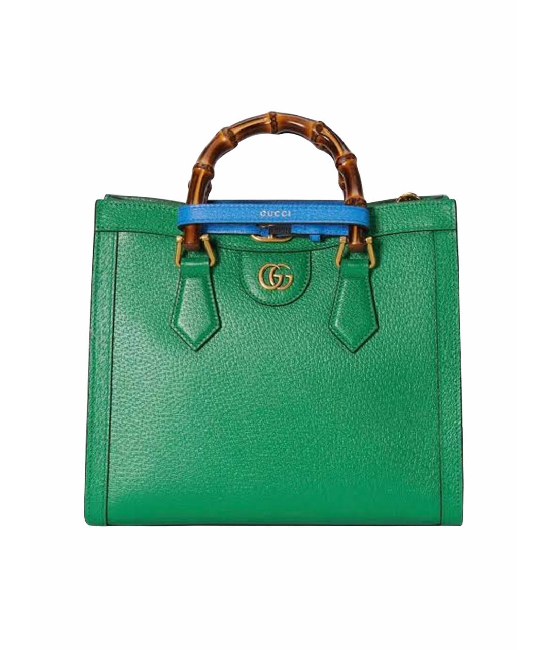 GUCCI Зеленая кожаная сумка тоут, фото 1