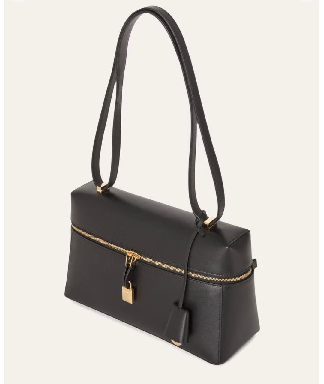 LORO PIANA Черная кожаная сумка через плечо, фото 2