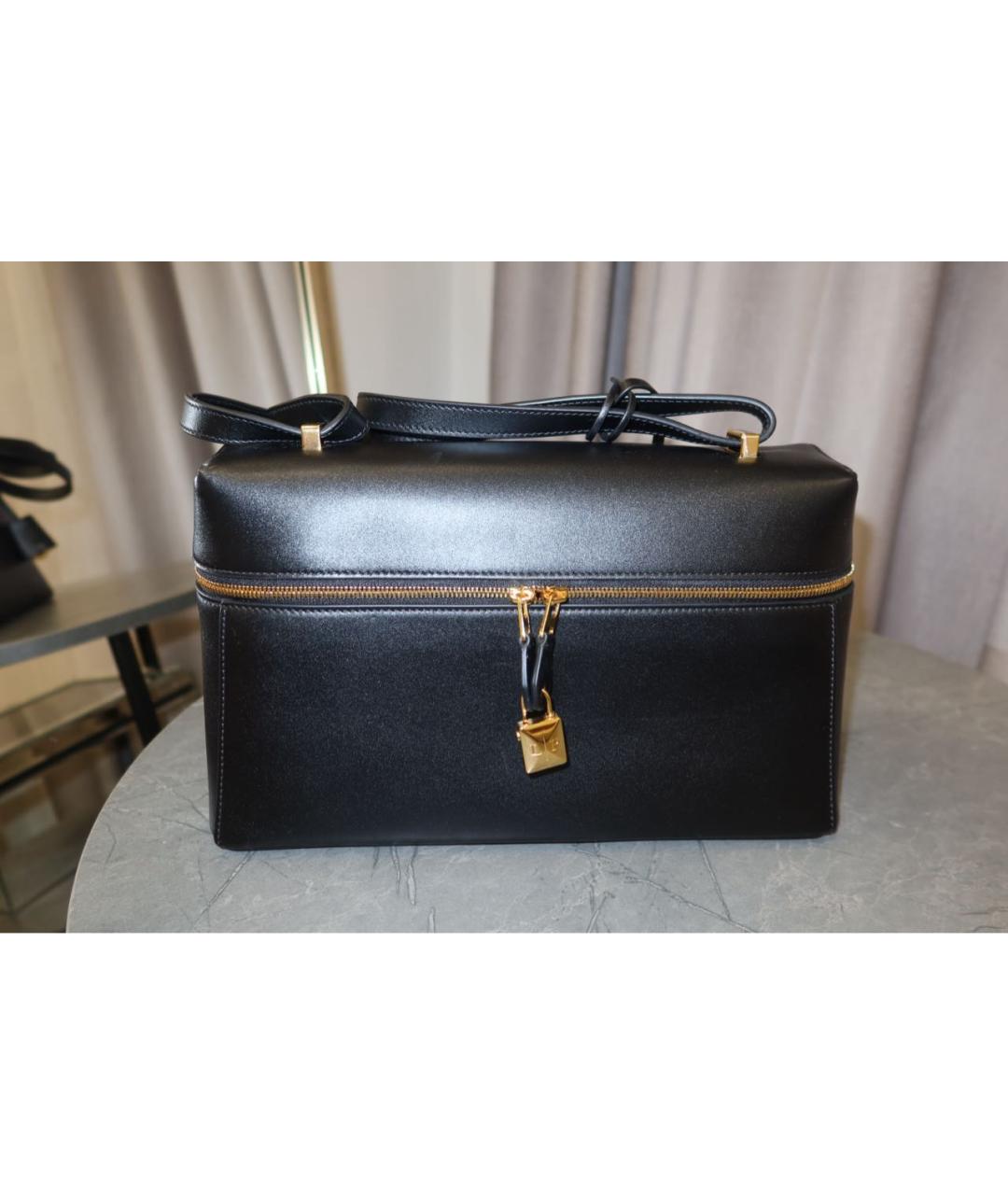 LORO PIANA Черная кожаная сумка через плечо, фото 7