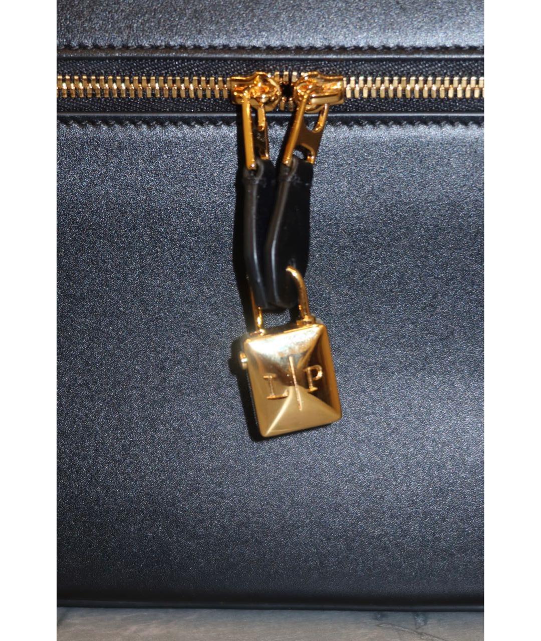 LORO PIANA Черная кожаная сумка через плечо, фото 8