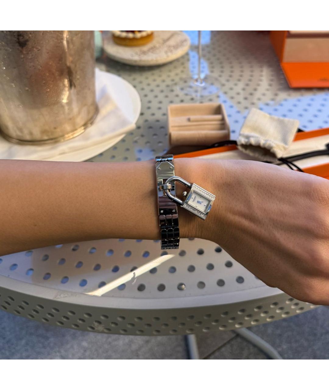 HERMES Серебряные часы из белого золота, фото 2