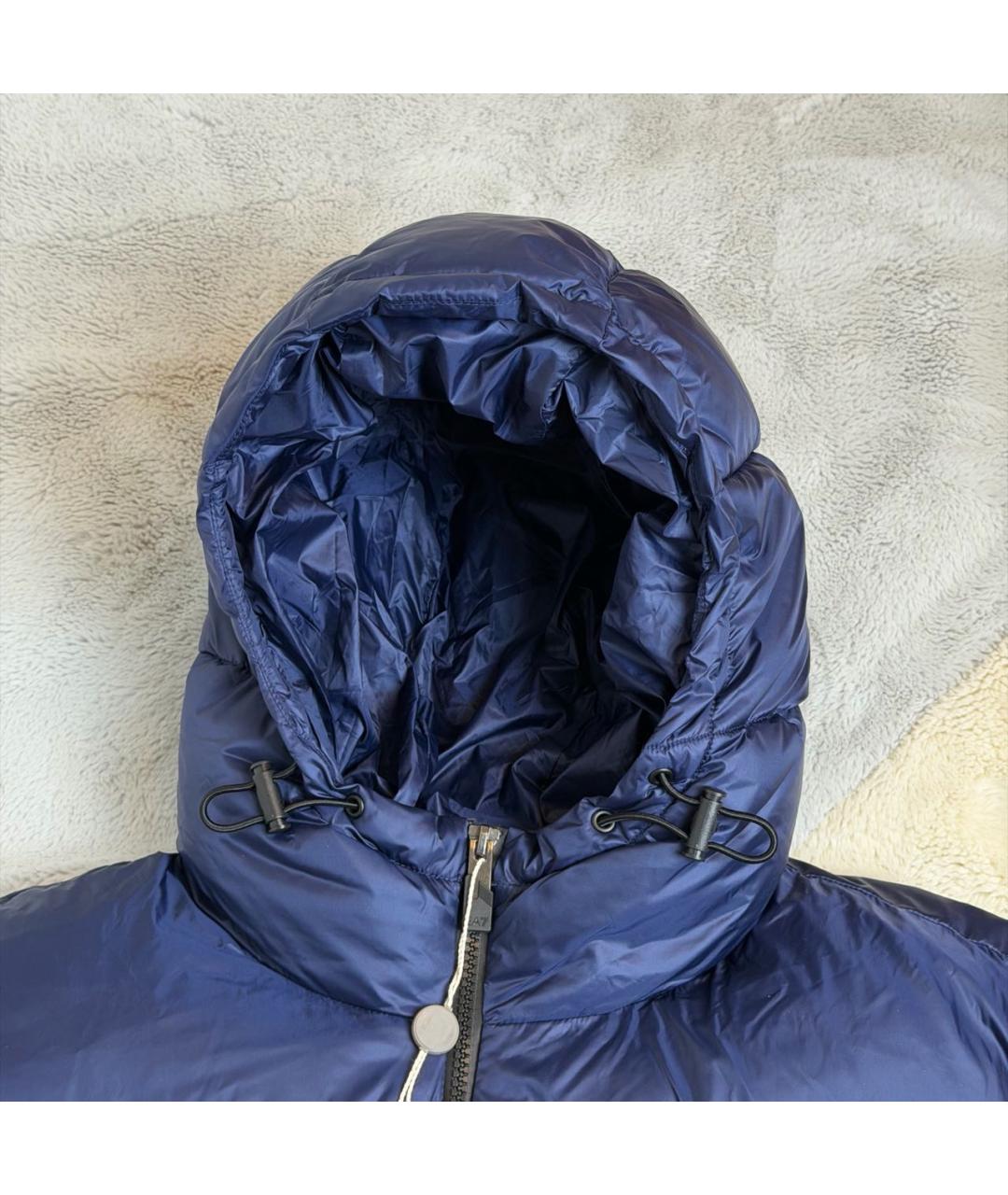 EMPORIO ARMANI Темно-синий полиамидовый пуховик, фото 7