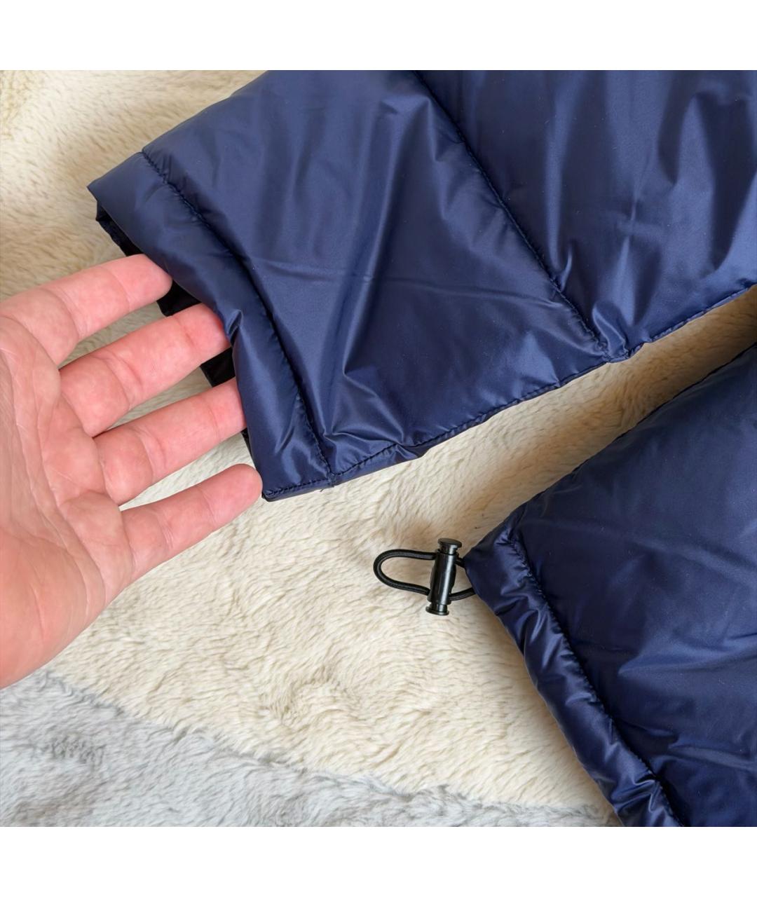 EMPORIO ARMANI Темно-синий полиамидовый пуховик, фото 5