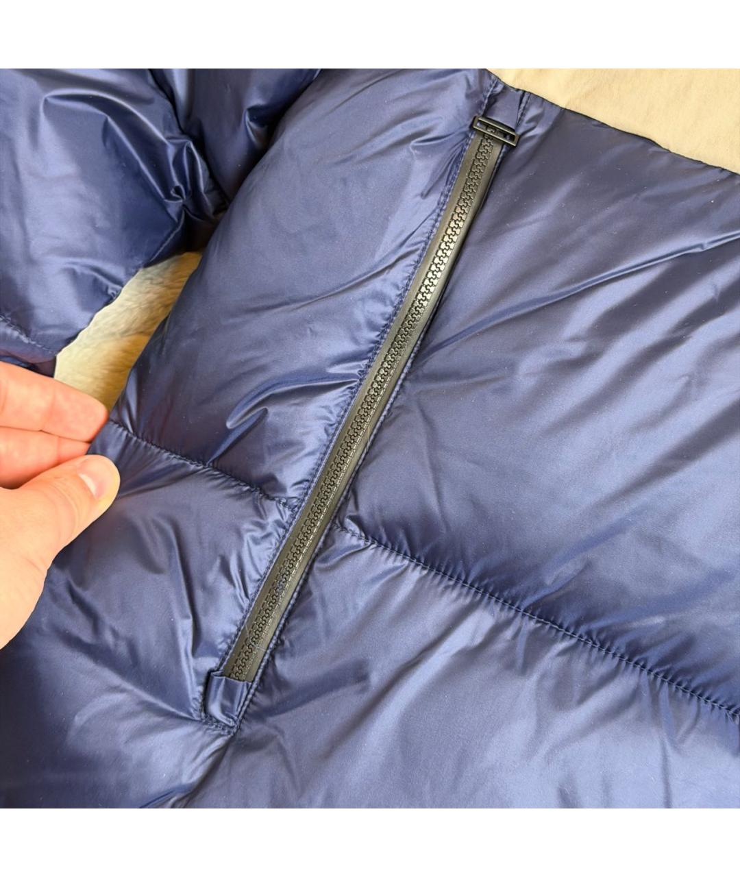 EMPORIO ARMANI Темно-синий полиамидовый пуховик, фото 6