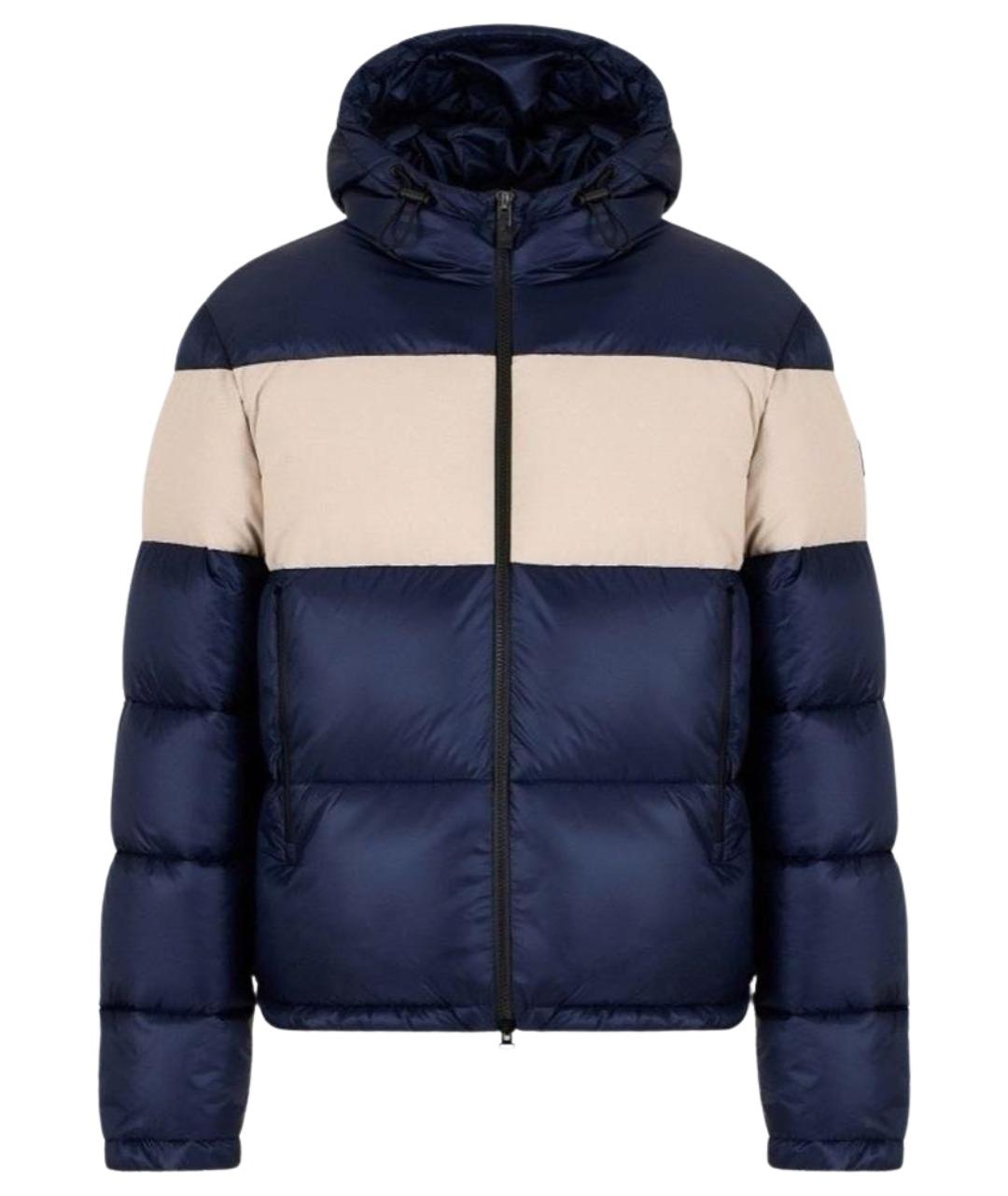 EMPORIO ARMANI Темно-синий полиамидовый пуховик, фото 1