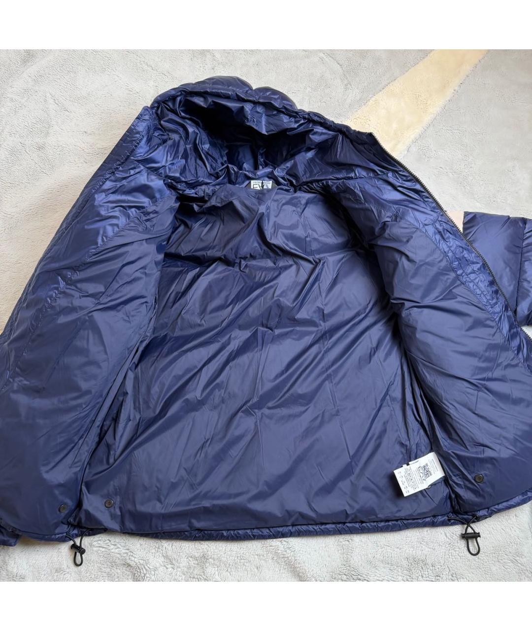 EMPORIO ARMANI Темно-синий полиамидовый пуховик, фото 8
