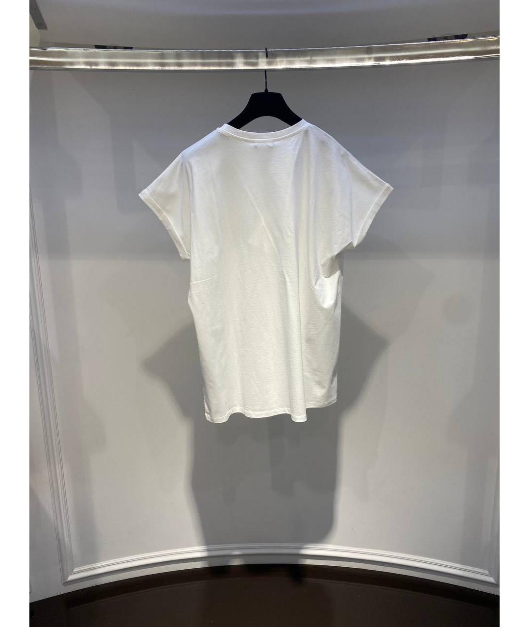 BALMAIN Белая хлопковая футболка, фото 2