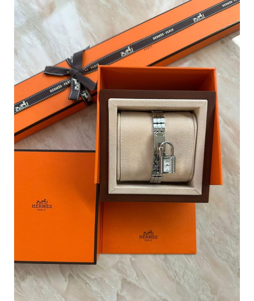 HERMES Серебряные часы, фото 3