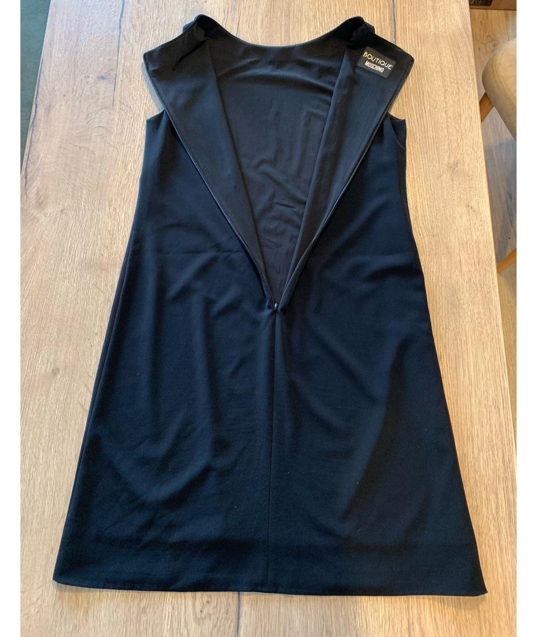 MOSCHINO Черное полиэстеровое коктейльное платье, фото 5