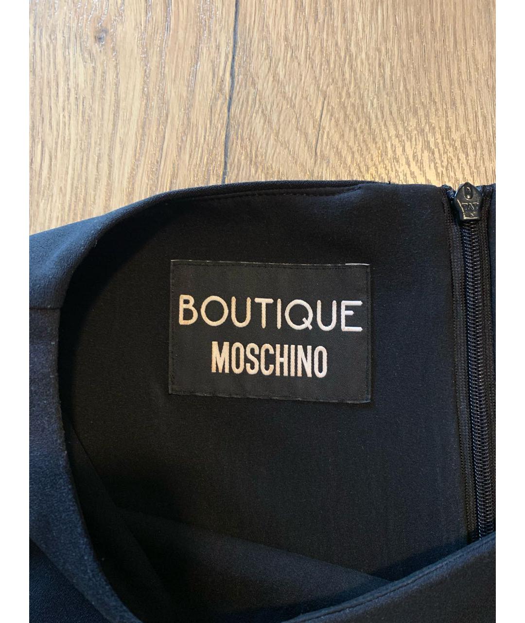 MOSCHINO Черное полиэстеровое коктейльное платье, фото 3