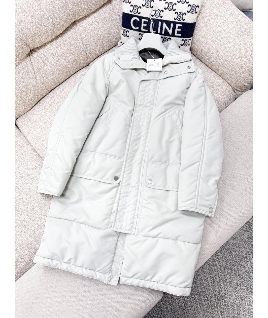 HERMES Серое пальто, фото 9