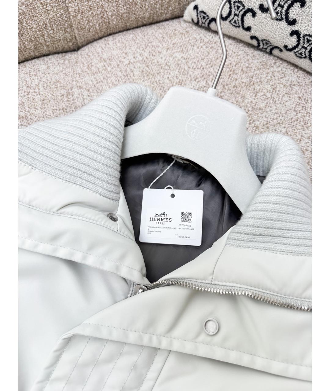 HERMES Серое пальто, фото 5