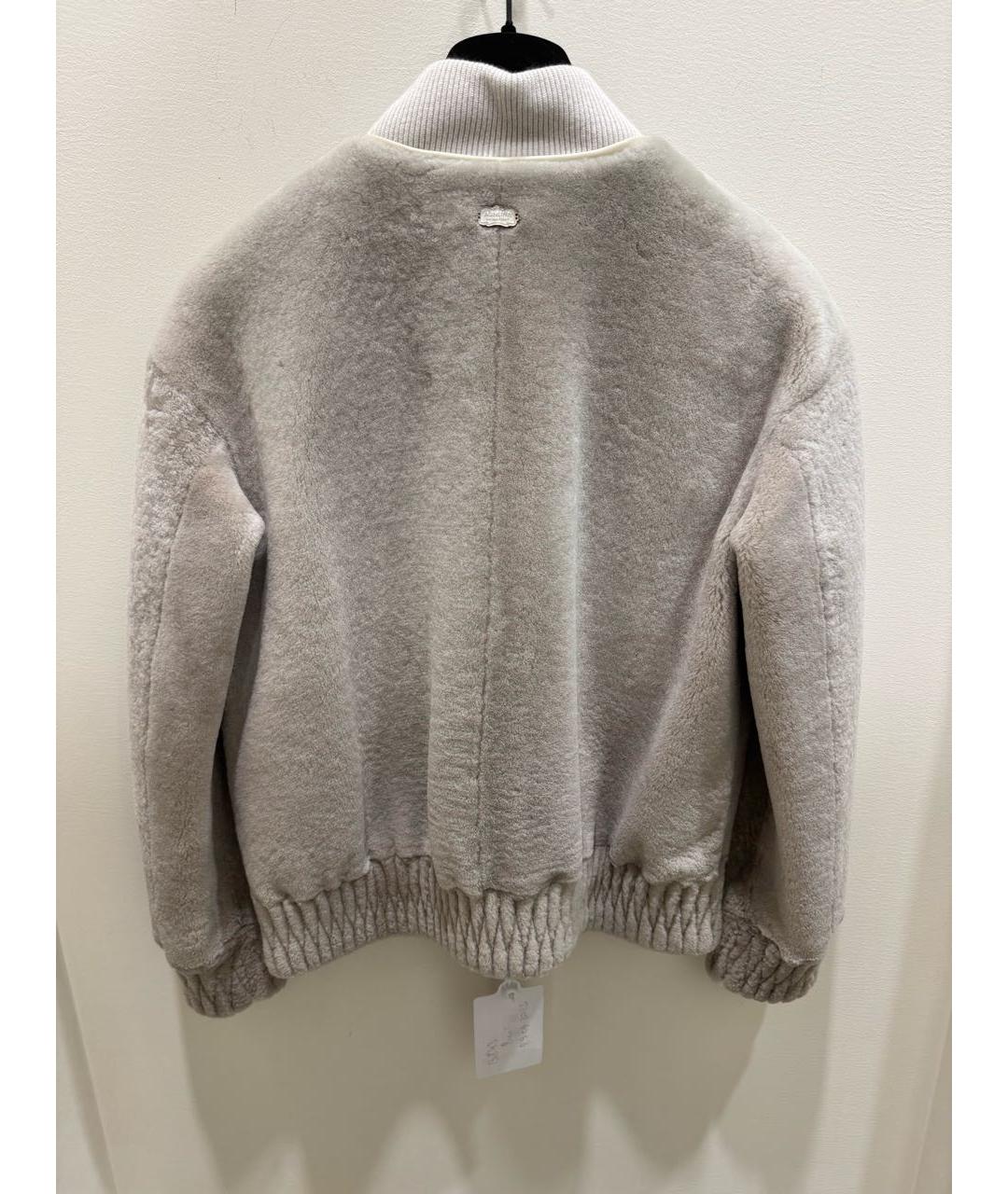 AGNONA Серая меховая дубленка, фото 2