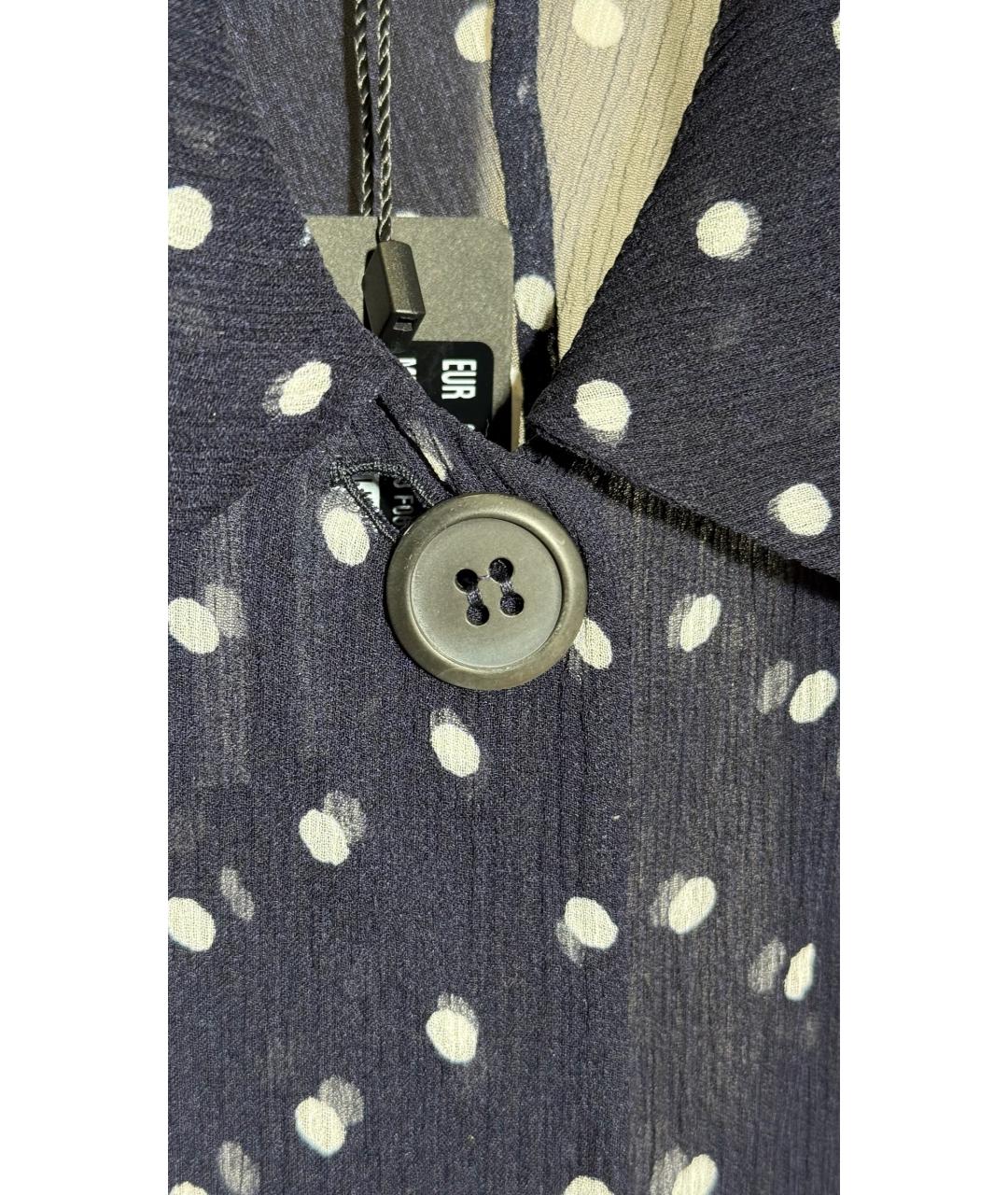 MIU MIU Синяя шелковая блузы, фото 4