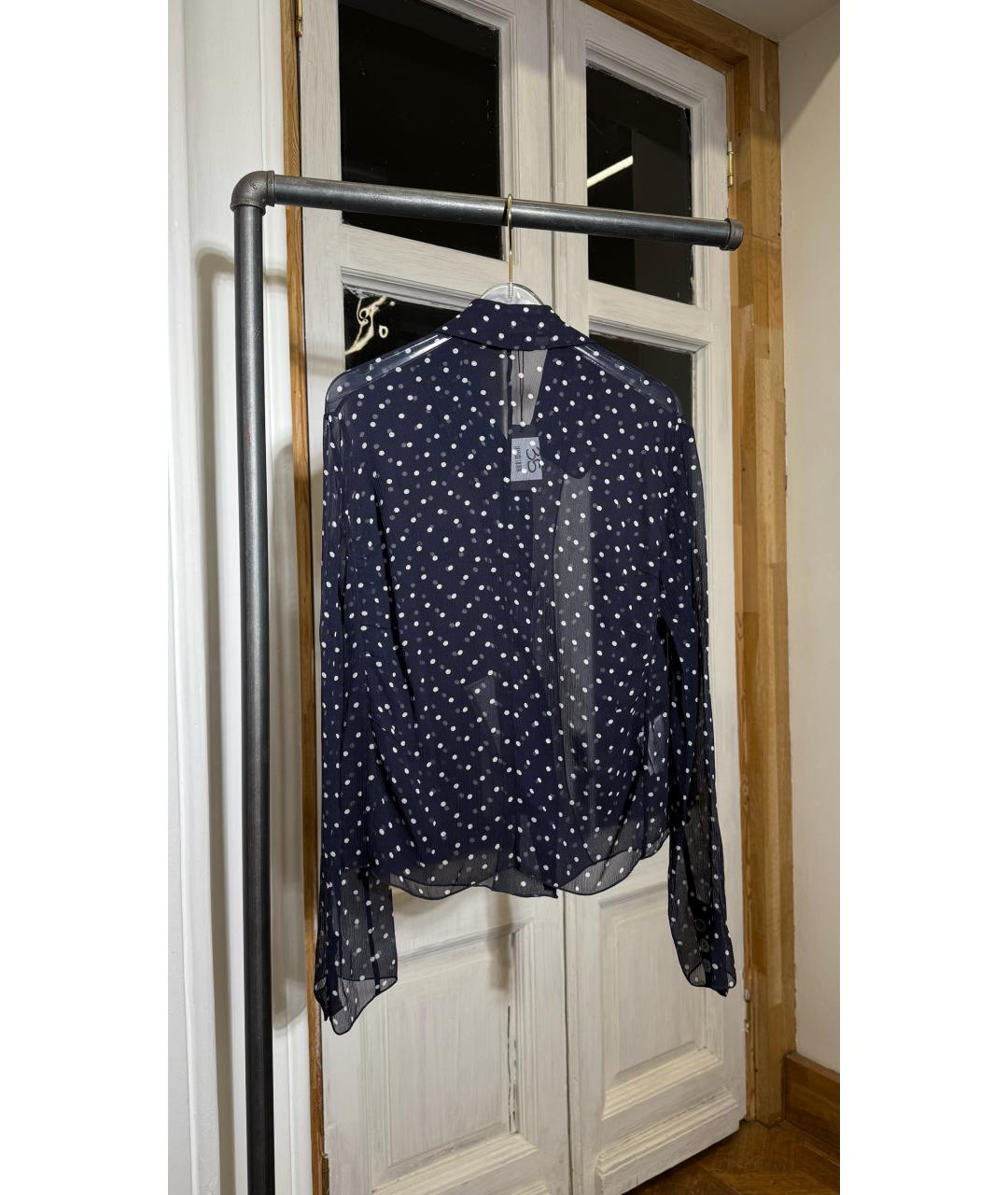 MIU MIU Синяя шелковая блузы, фото 2