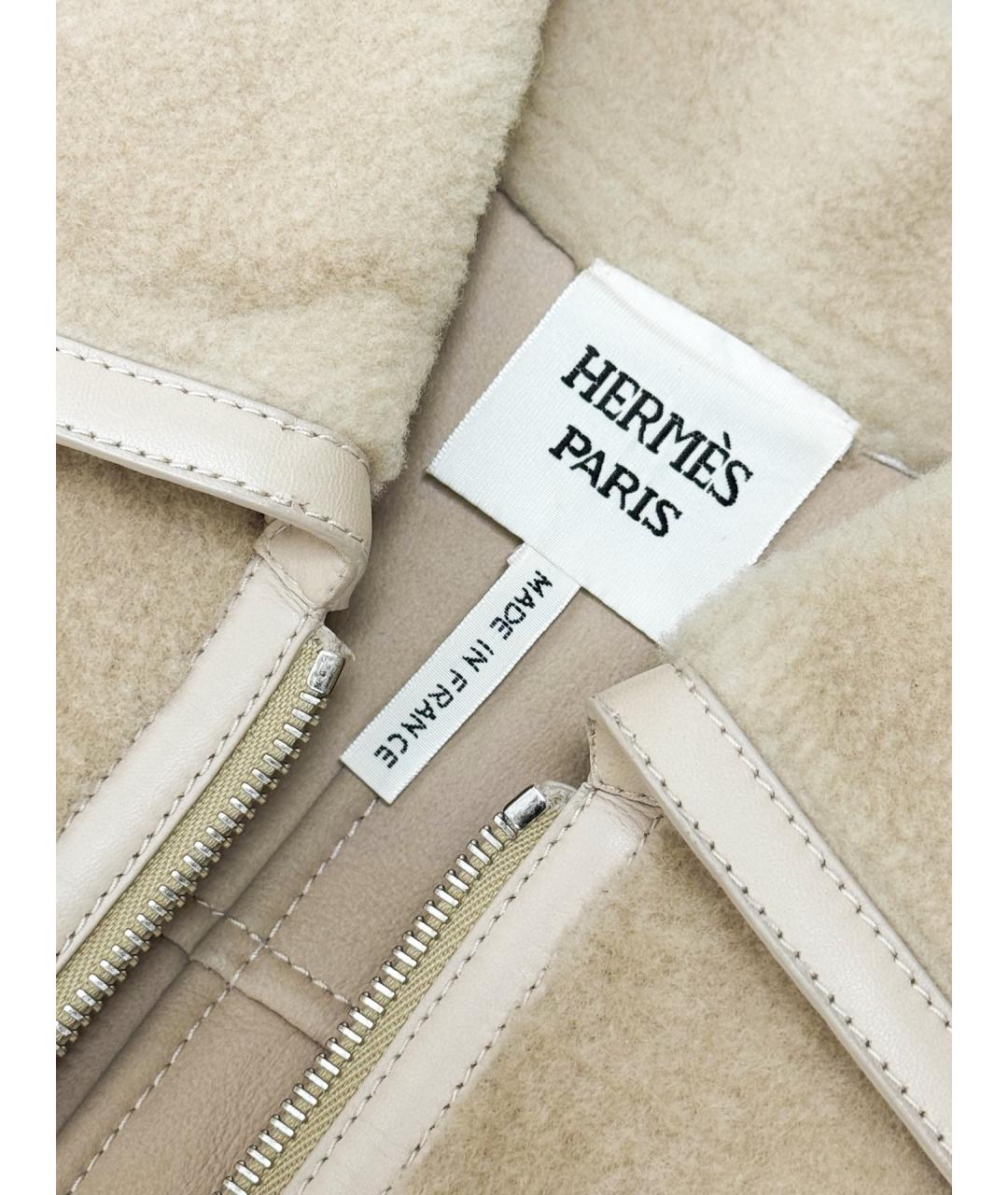 HERMES Бежевое пальто, фото 6
