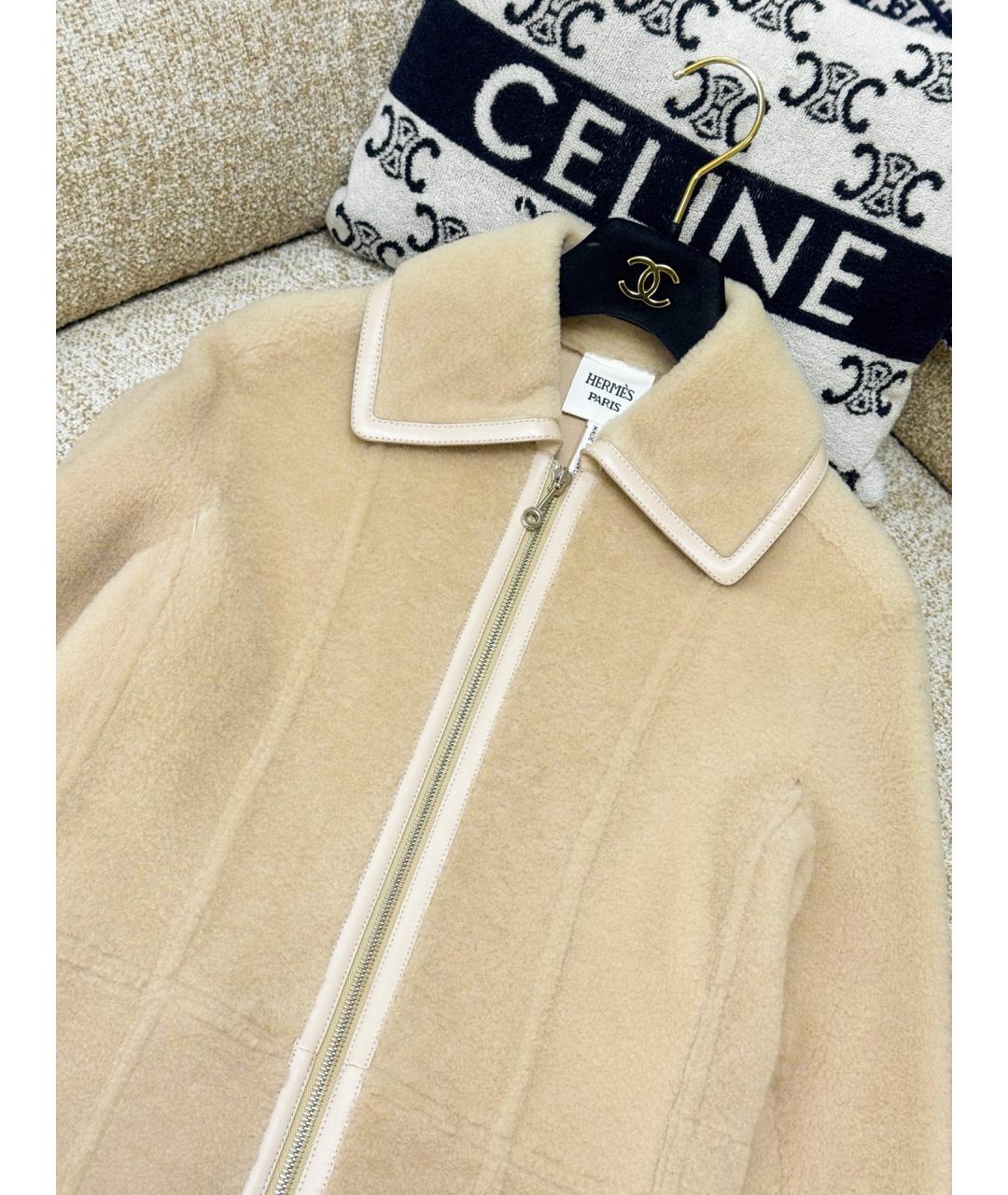 HERMES Бежевое пальто, фото 4