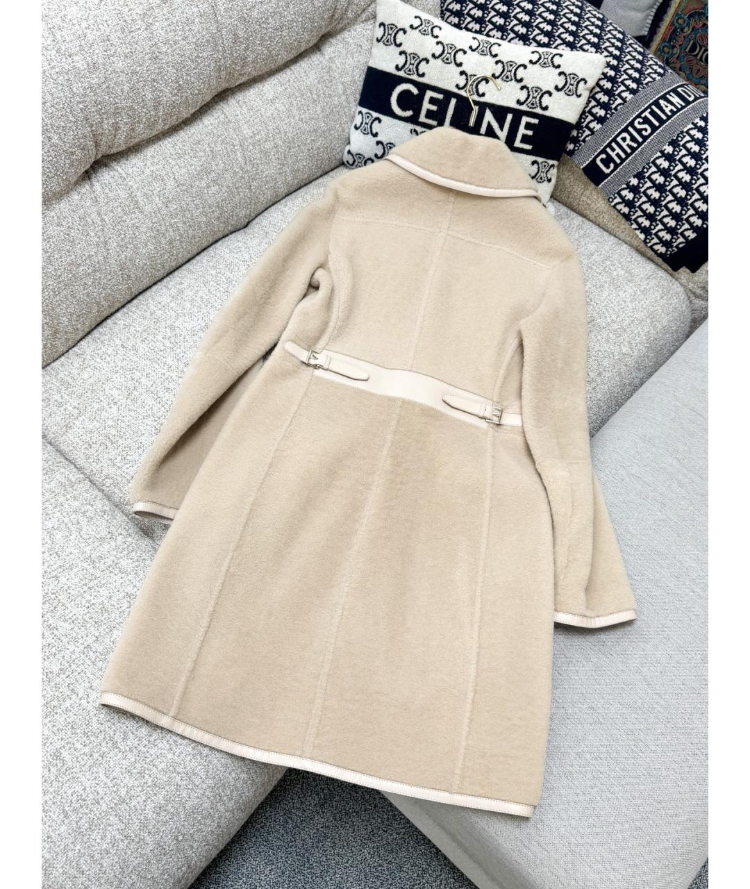 HERMES Бежевое пальто, фото 3