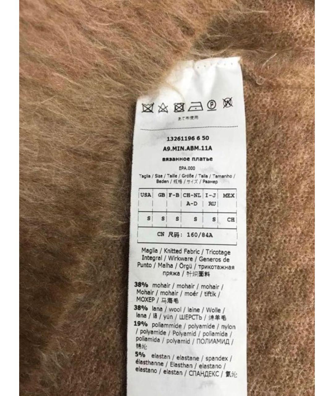 MAX MARA Коричневое шерстяное повседневное платье, фото 7