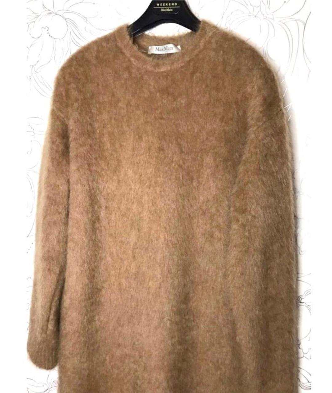MAX MARA Коричневое шерстяное повседневное платье, фото 4