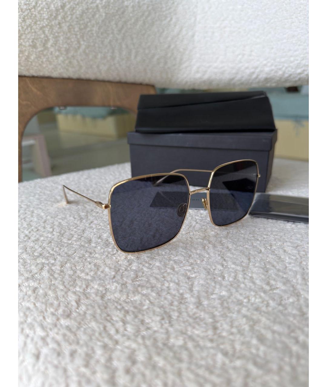 CHRISTIAN DIOR Черные металлические солнцезащитные очки, фото 2