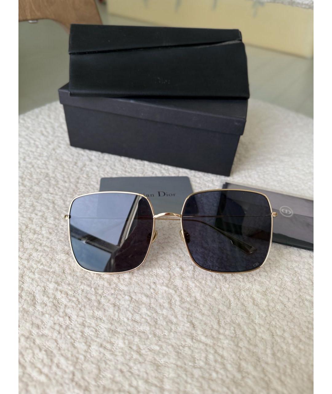 CHRISTIAN DIOR Черные металлические солнцезащитные очки, фото 6