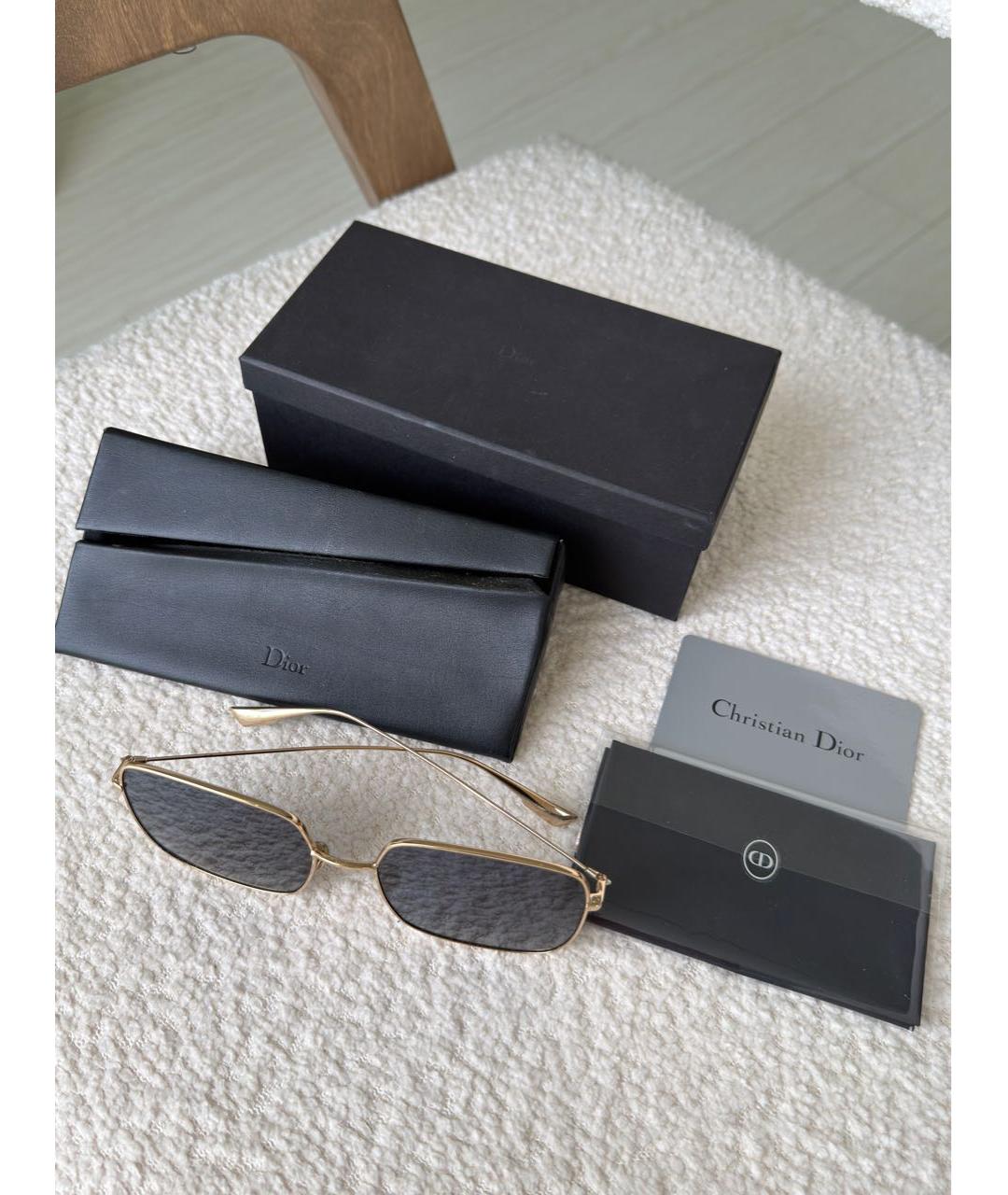CHRISTIAN DIOR Черные металлические солнцезащитные очки, фото 5