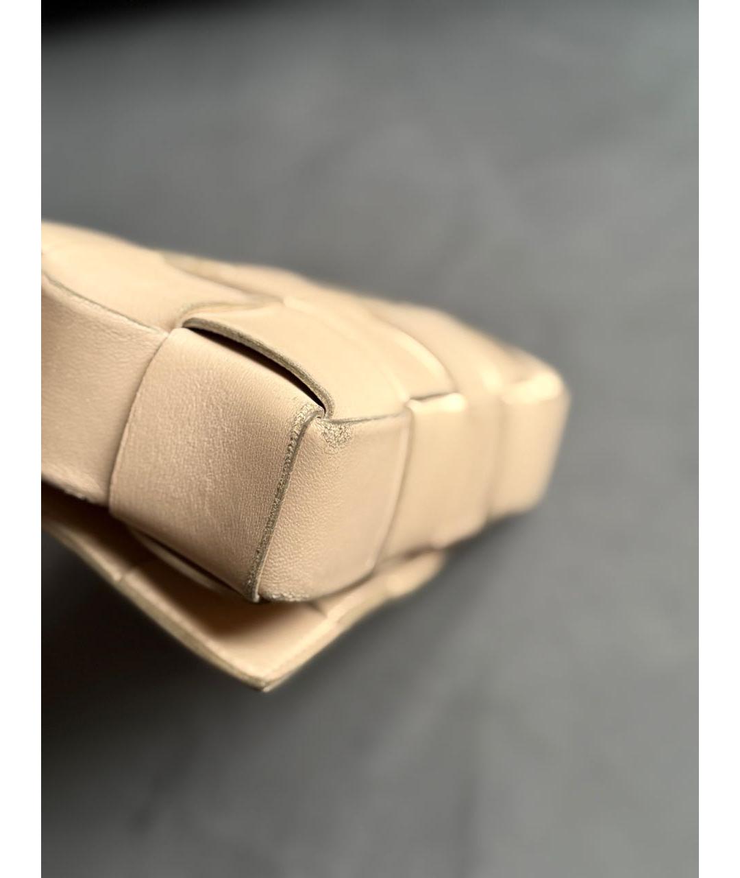 BOTTEGA VENETA Бежевая кожаная сумка через плечо, фото 8