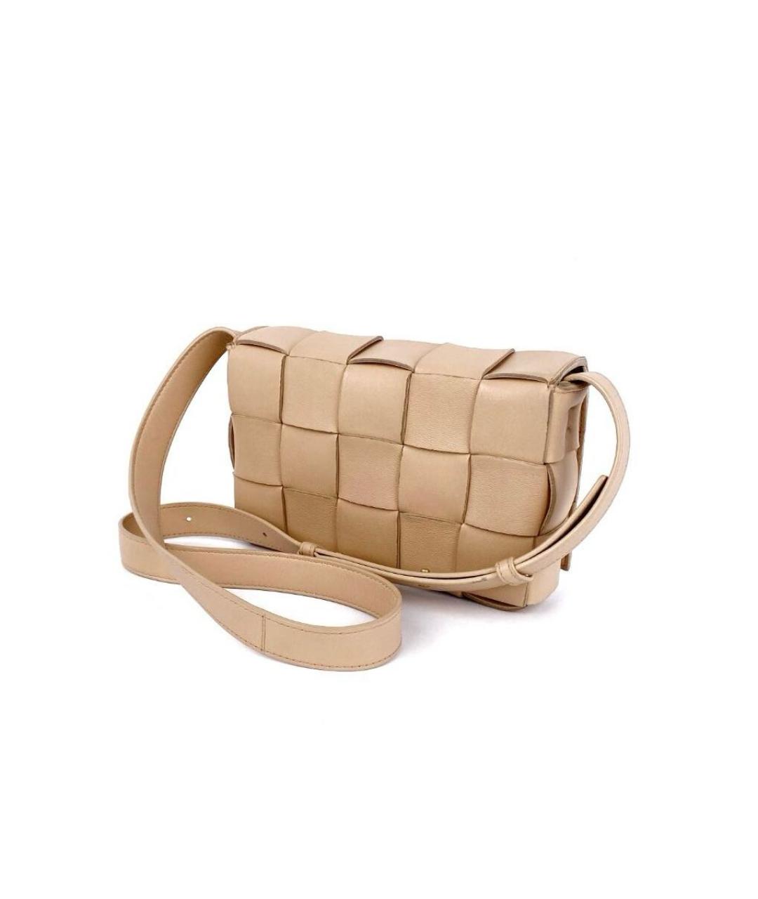 BOTTEGA VENETA Бежевая кожаная сумка через плечо, фото 1