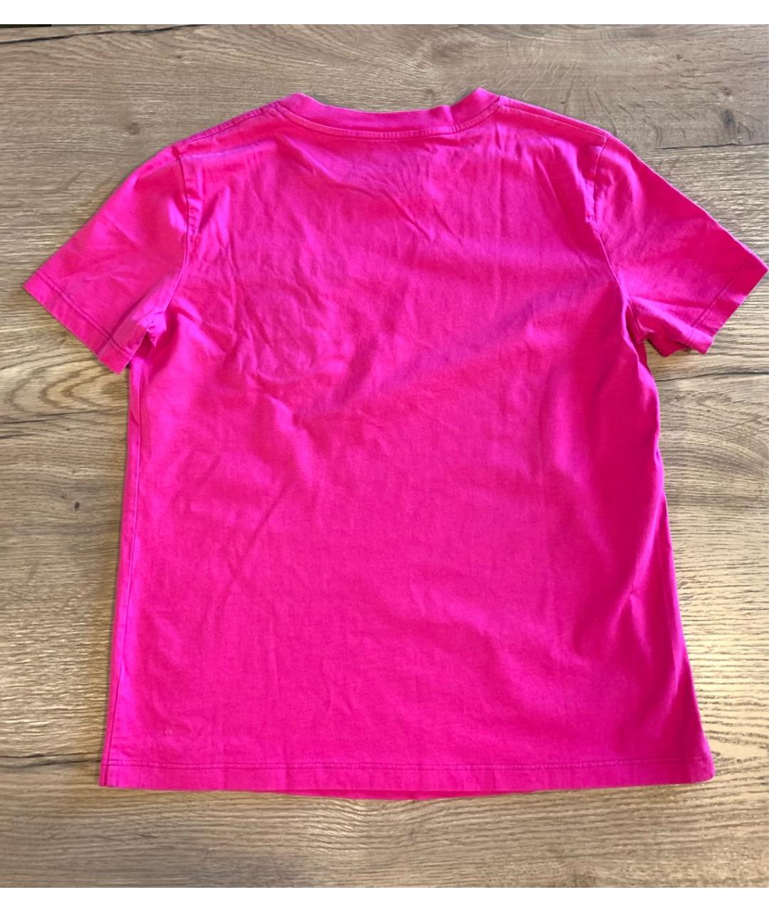 MOSCHINO Розовая хлопковая футболка, фото 2