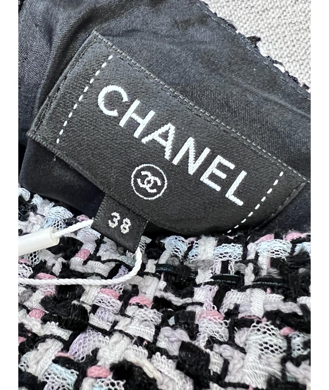 CHANEL Серая твидовая юбка мини, фото 5