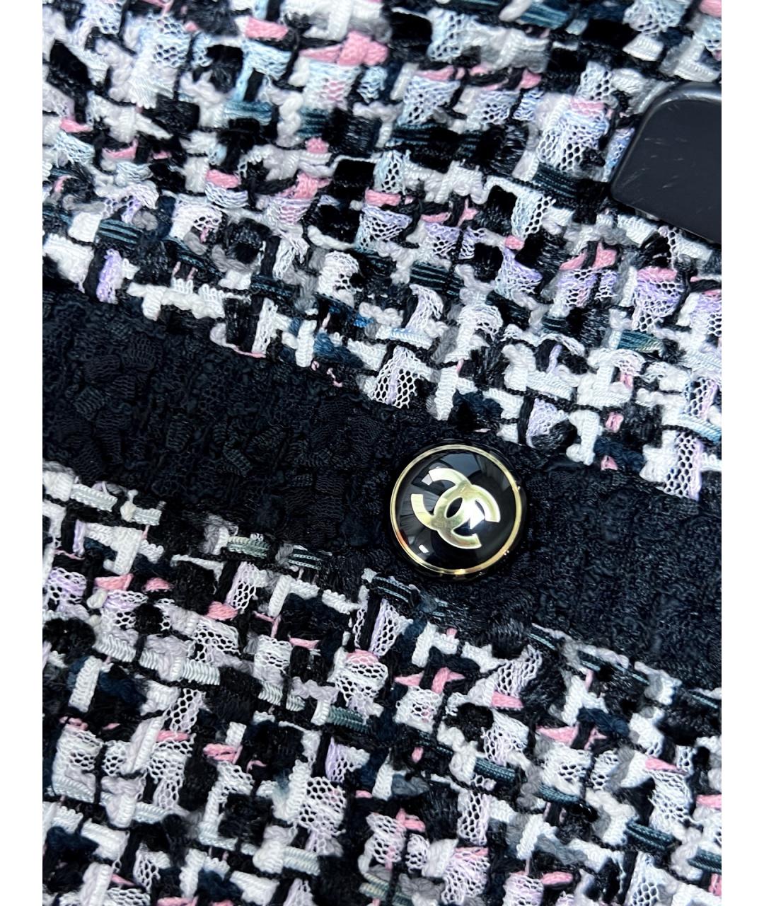 CHANEL Серая твидовая юбка мини, фото 4