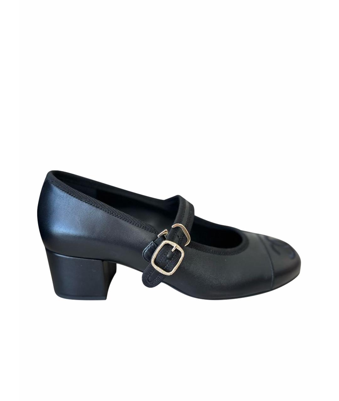 CHANEL Черные кожаные туфли, фото 1