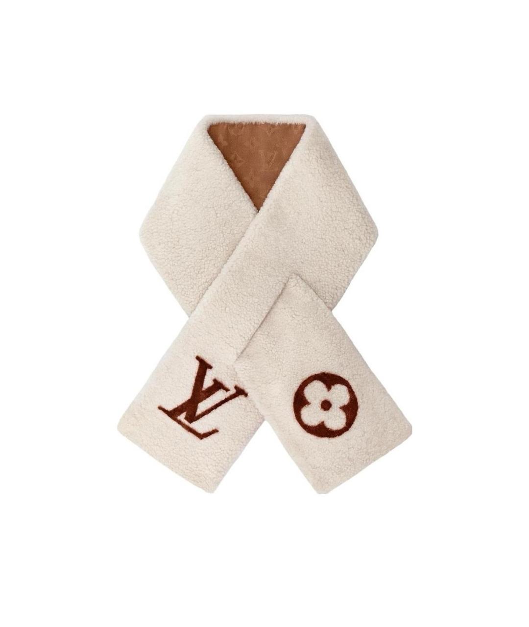 LOUIS VUITTON Бежевый кашемировый шарф, фото 1