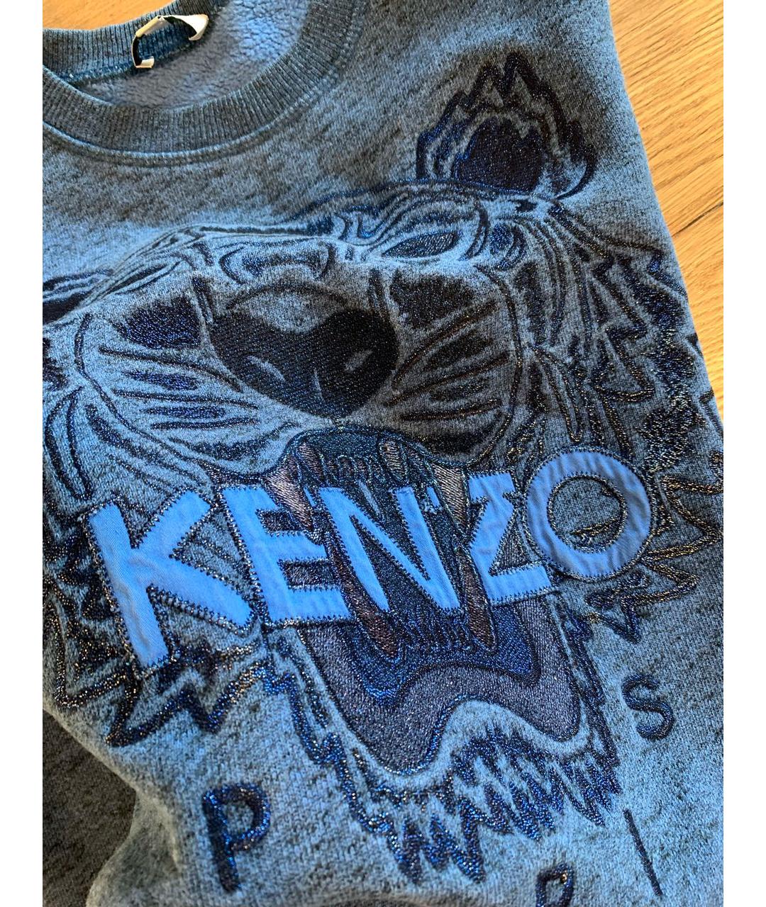 KENZO Синий хлопковый джемпер / свитер, фото 6