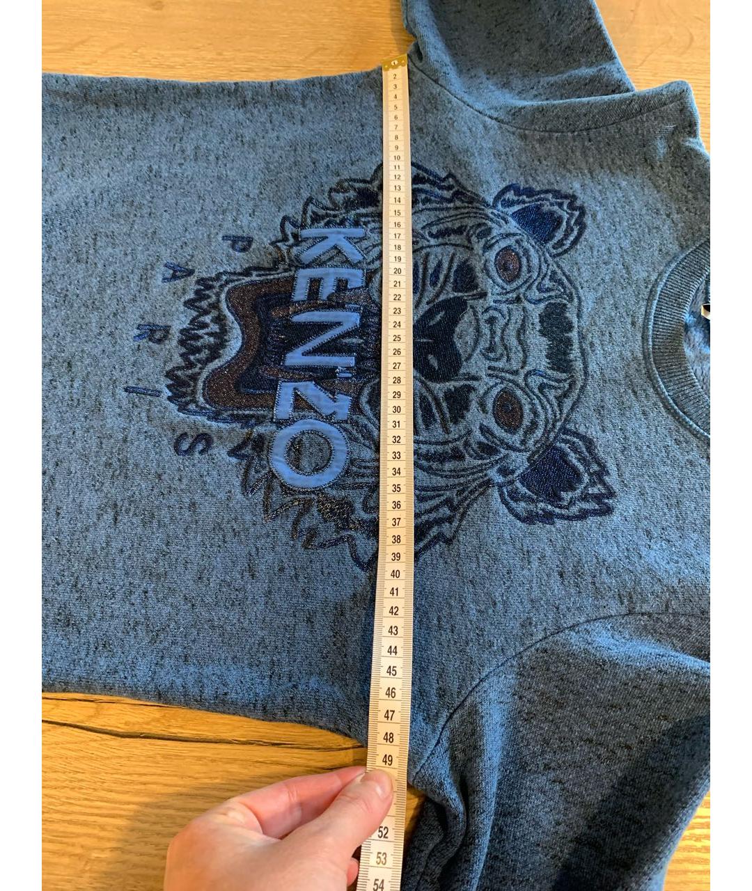 KENZO Синий хлопковый джемпер / свитер, фото 7