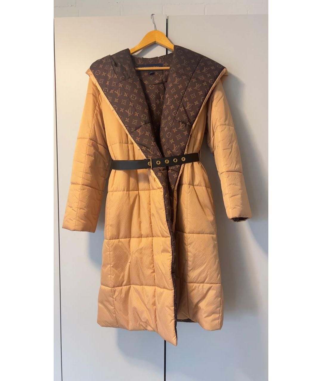 LOUIS VUITTON Бежевый полиамидовый пуховик, фото 4