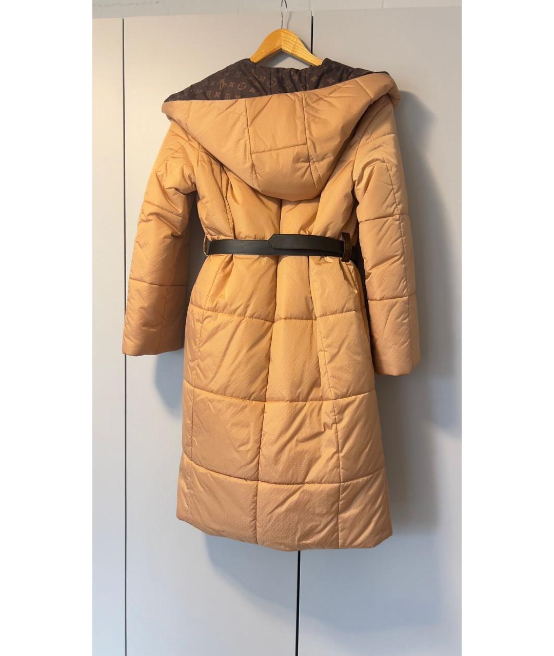 LOUIS VUITTON Бежевый полиамидовый пуховик, фото 2