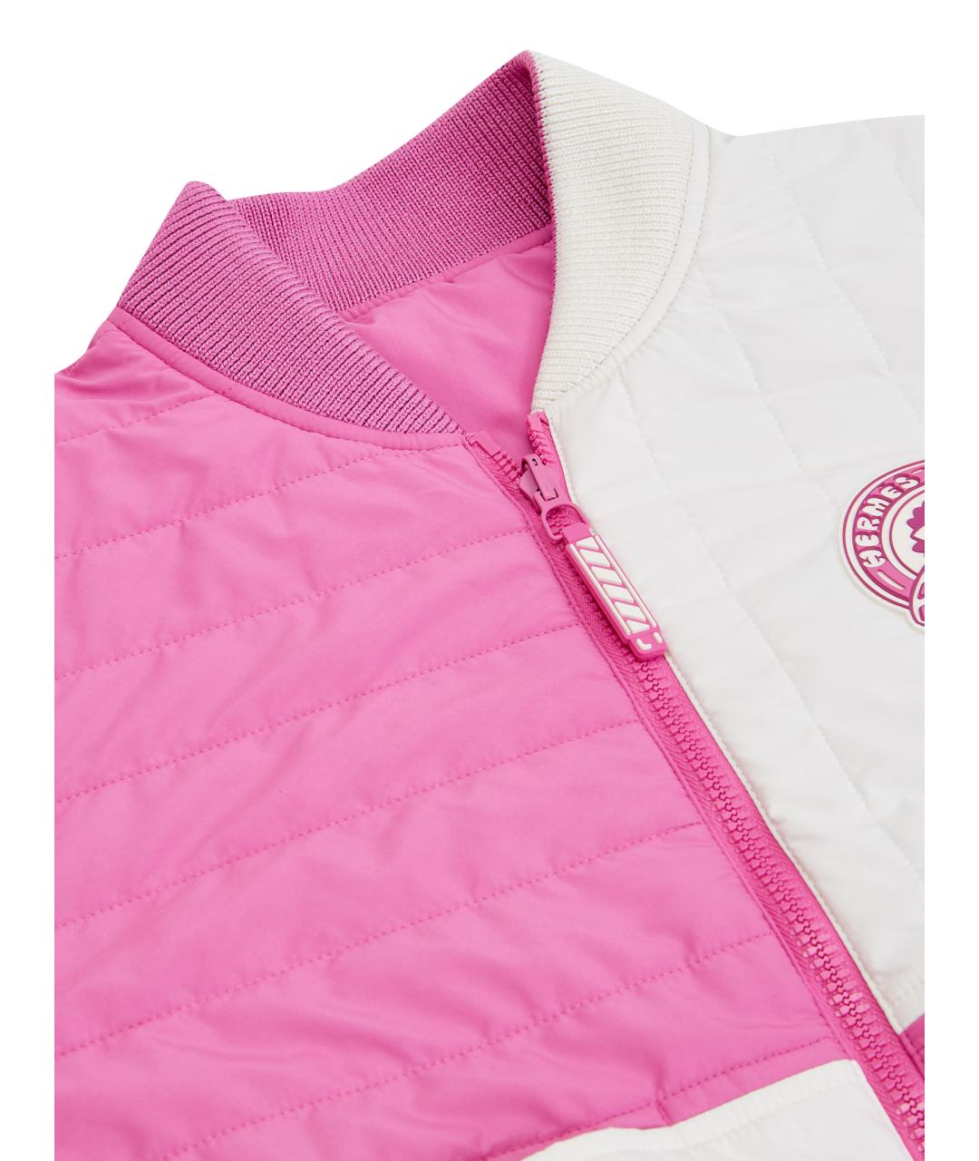 HERMES Розовая полиэстеровая куртка, фото 5