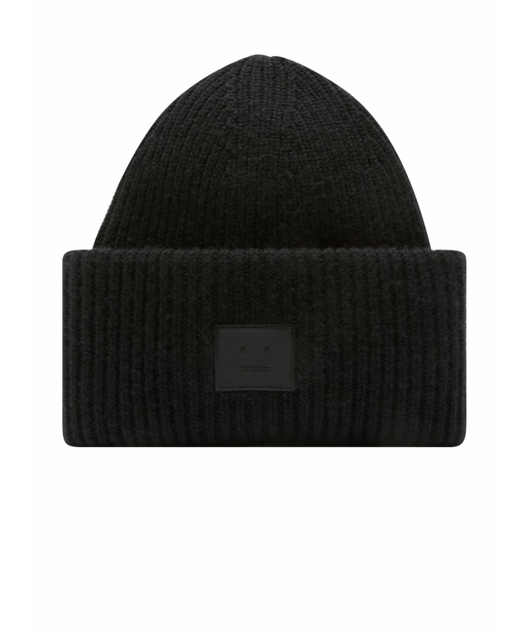 ACNE STUDIOS Черная шерстяная шапка, фото 1