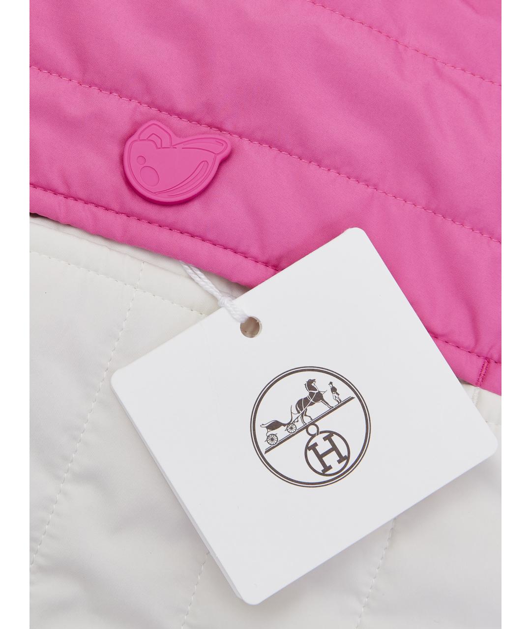 HERMES Розовая полиэстеровая куртка, фото 8