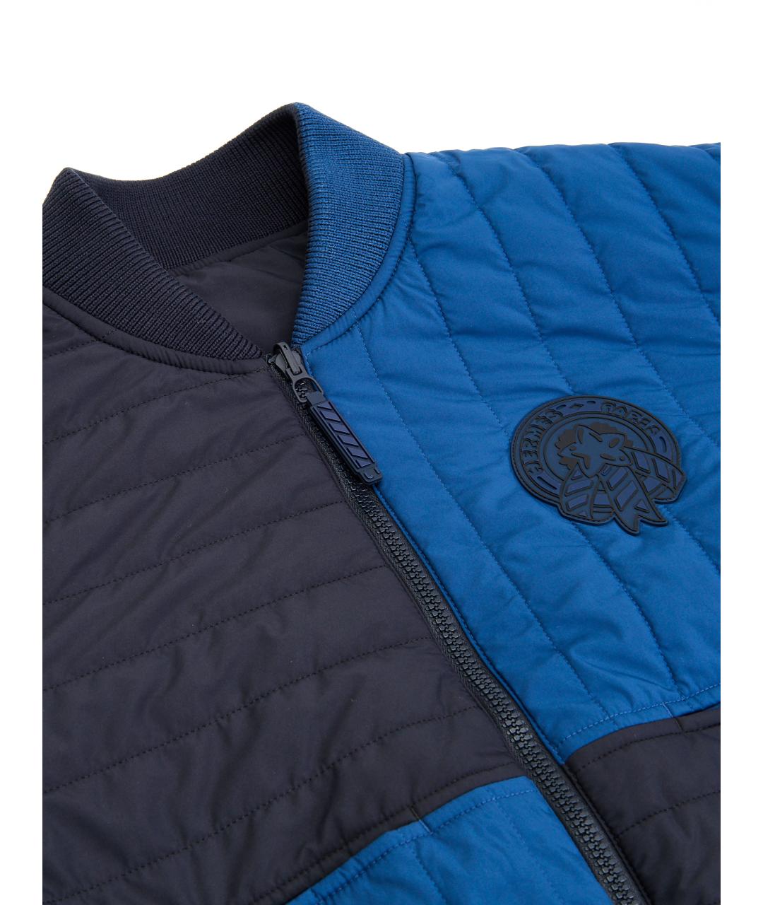 HERMES Синяя полиэстеровая куртка, фото 2
