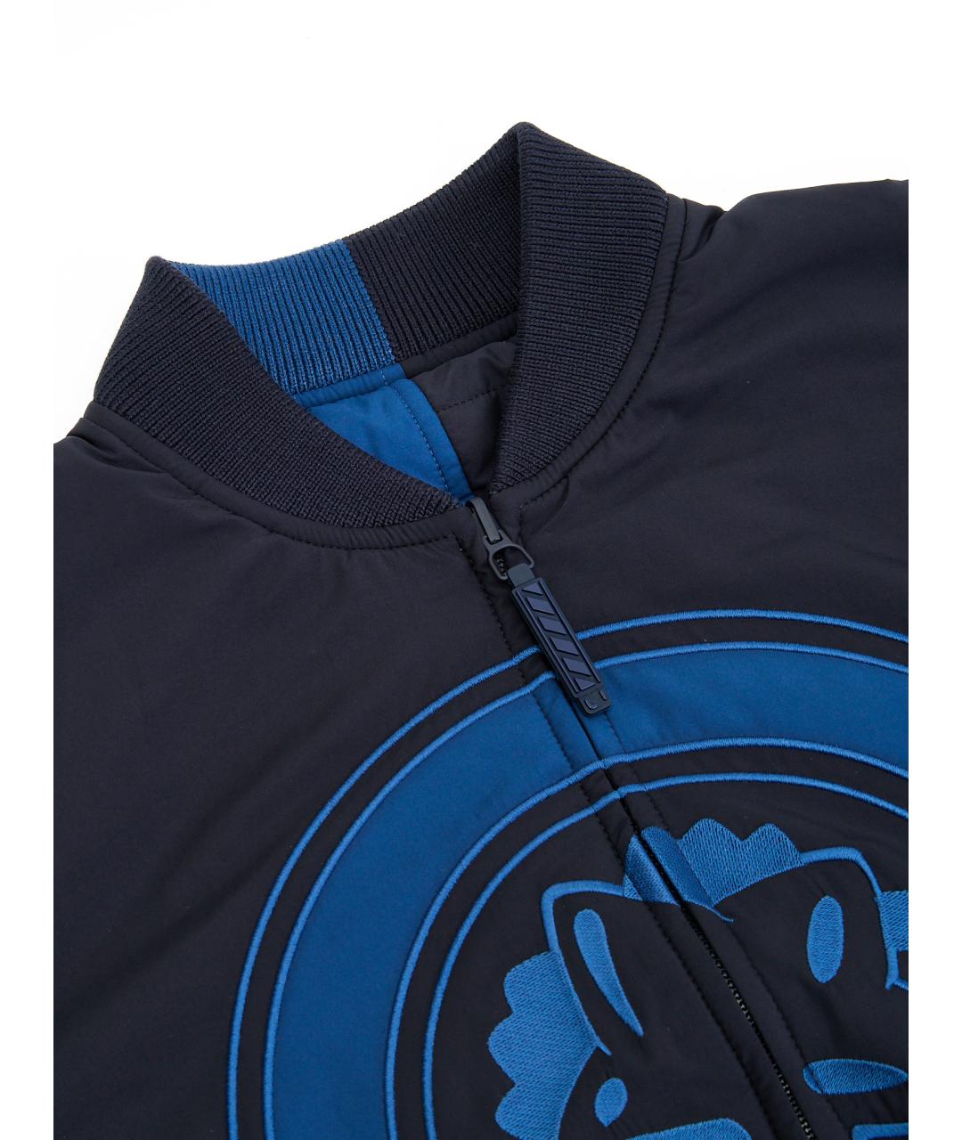 HERMES Синяя полиэстеровая куртка, фото 3