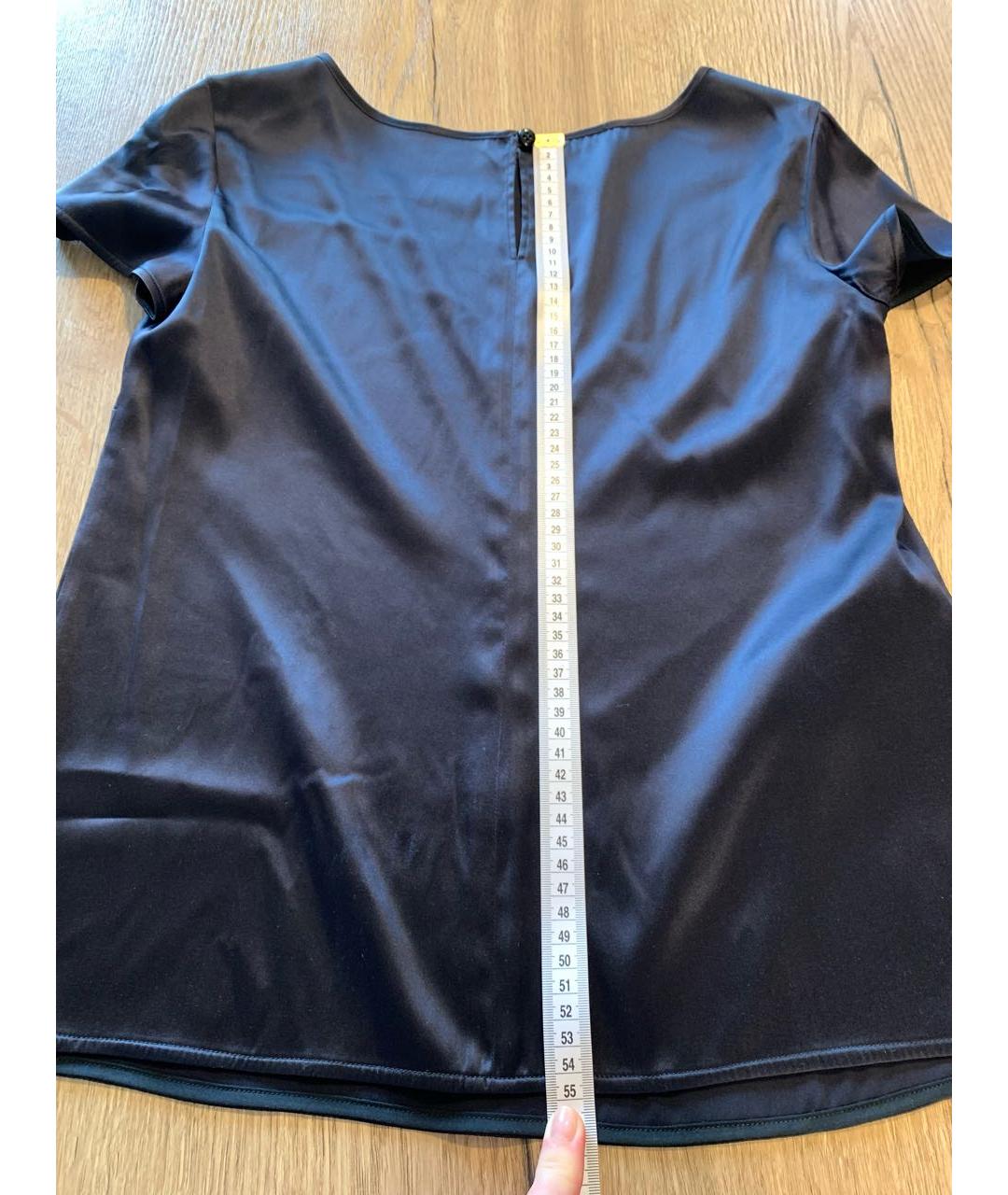 ARMANI COLLEZIONI Черная шелковая блузы, фото 8