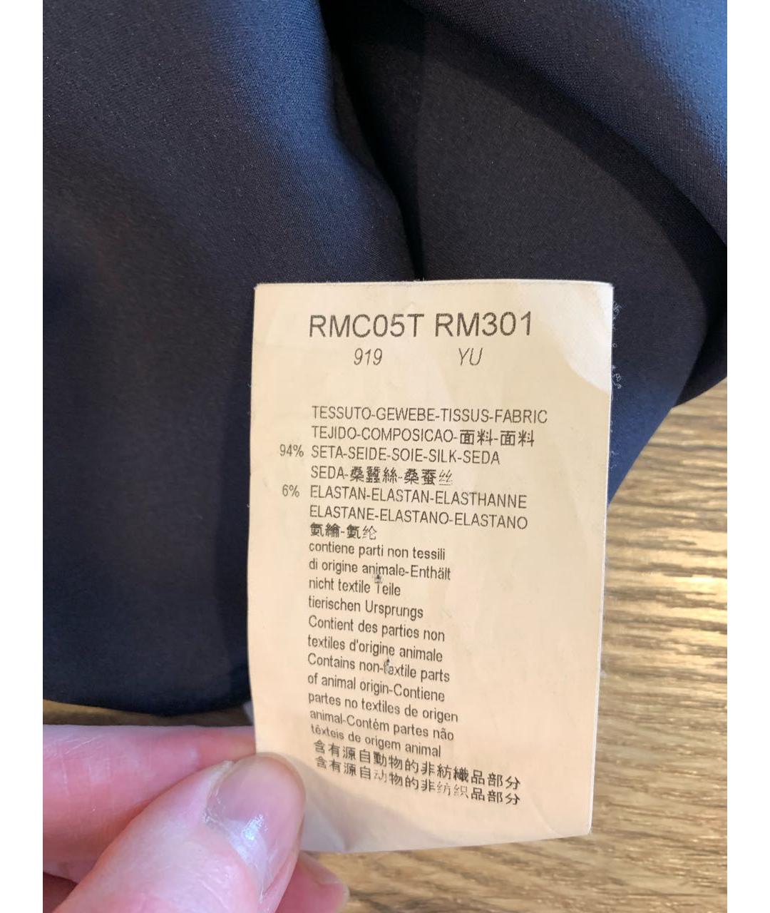 ARMANI COLLEZIONI Черная шелковая блузы, фото 6