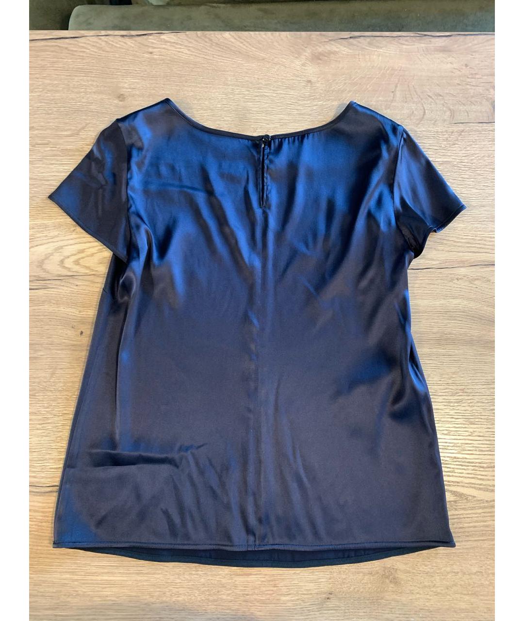 ARMANI COLLEZIONI Черная шелковая блузы, фото 2